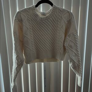 Sunday Best Cream Cable Knit Sweater